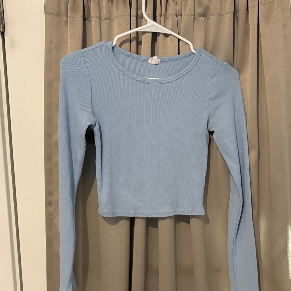 Garage Sky Blue Long Sleeve Top